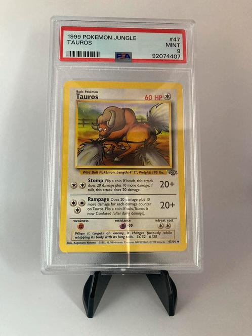 Tauros #47 PSA9, Hobby & Loisirs créatifs, Jeux de cartes à collectionner | Pokémon, Comme neuf, Enlèvement ou Envoi