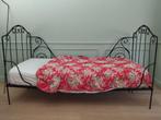 vintage smeedijzeren bed, Ophalen, Gebruikt, 70 tot 85 cm, Lattenbodem