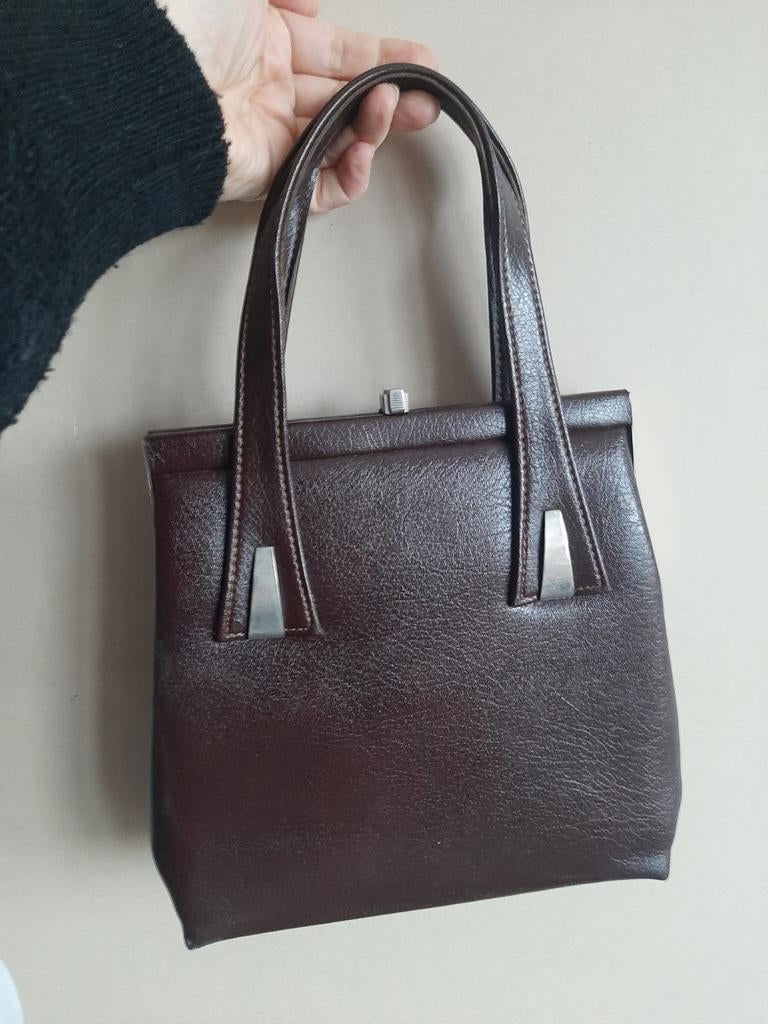 Bruine handtas, Handtassen en Accessoires, Tassen | Damestassen, Ophalen, Zo goed als nieuw, Bruin, Handtas