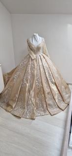 Trouwjurk, Kleding | Dames, Trouwkleding en Trouwaccessoires, Trouwjurk, Beige, Zo goed als nieuw, Ophalen