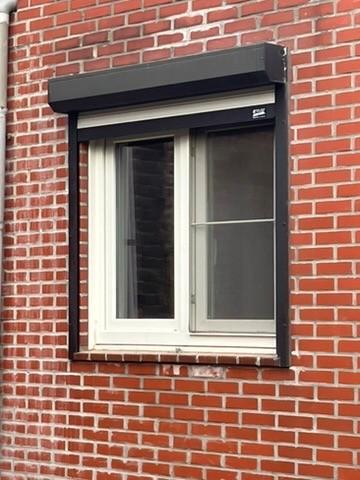 3 dubbele ramen mét rolluik + vliegenraam - PVC - 2020, Doe-het-zelf en Bouw, Glas en Ramen, Gebruikt, Gevelraam of Ruit, Dubbelglas