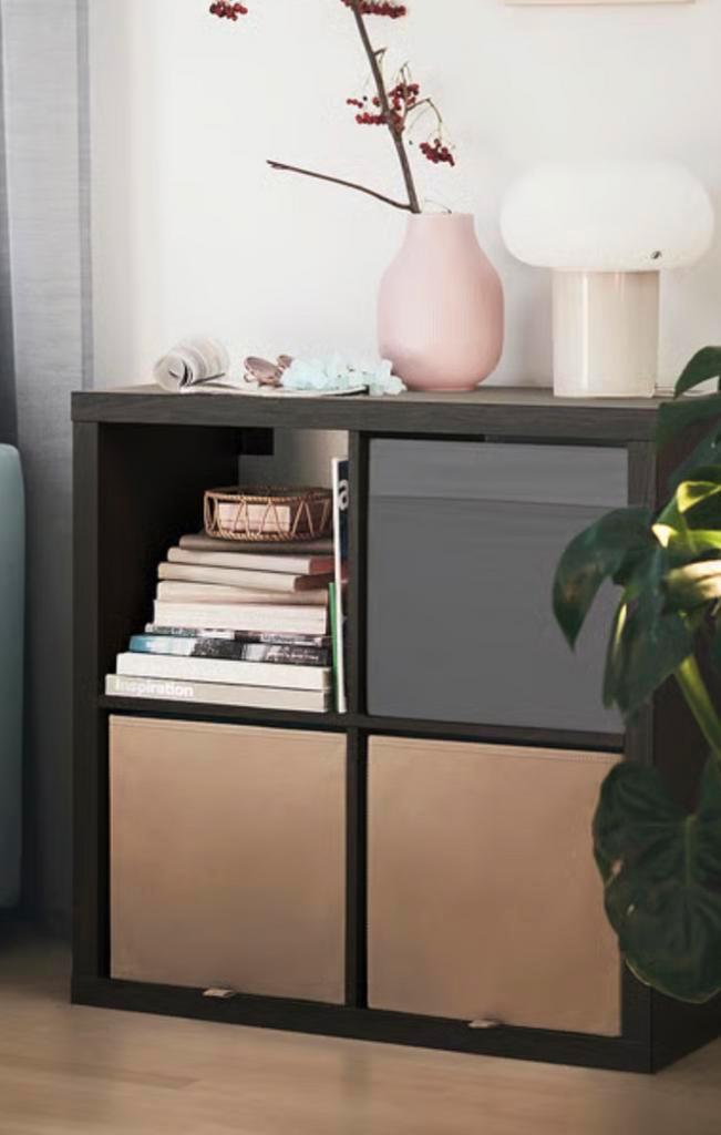 Vakken kallax kast ikea/ donker, Huis en Inrichting, Kasten | Stellingkasten, Zo goed als nieuw, Ophalen