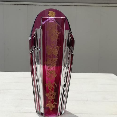 Rare vase du Val St Lambert modèle Danubes.Signé et numéroté, Antiek en Kunst, Antiek | Glaswerk en Kristal, Ophalen