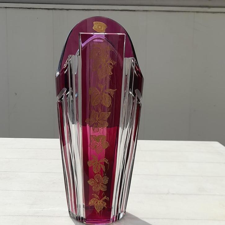 Rare vase du Val St Lambert modèle Danubes.Signé et numéroté, Antiek en Kunst, Antiek | Glaswerk en Kristal, Ophalen of Verzenden