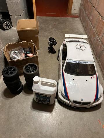FS racing benzine BMW M3 kapje moter en reserve onderdelen