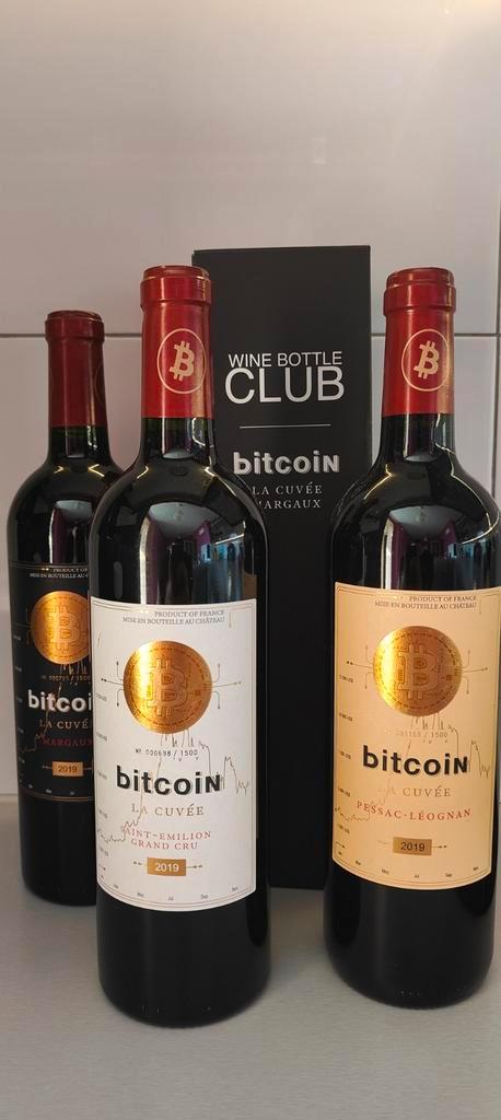 Vin Bitcoin numéroté (limité a 1500 bouteilles) Margaux etc, Collections, Vins, Neuf, Enlèvement ou Envoi