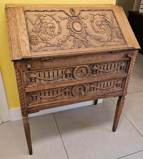 Antiek houten secretaire, Huis en Inrichting, Kasten | Secretaires, Gebruikt, Ophalen