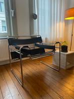 Wassily chair replica Marcel Breuer, Huis en Inrichting, Stoelen, Ophalen, Zo goed als nieuw, Zwart, Leer