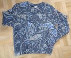 Blauwe trui met print HM XS, Kleding | Dames, Ophalen of Verzenden