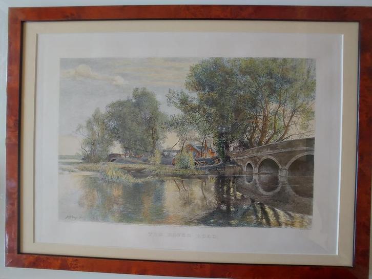Ets van schilderij van David Murray "The river road", Antiek en Kunst, Kunst | Etsen en Gravures, Ophalen of Verzenden