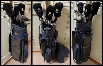 Nog nieuwe golftas met 11 clubs : 3xWood , 7 ijzers,1 putter