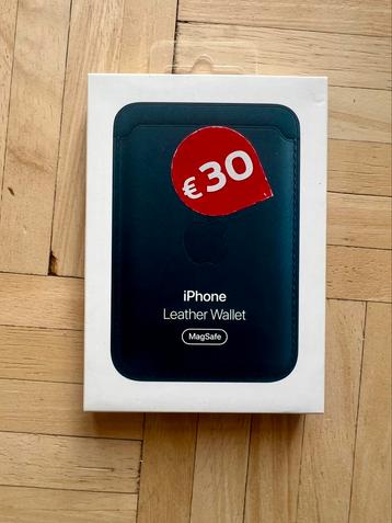 Baltische blauwe leren iPhone-portemonnee