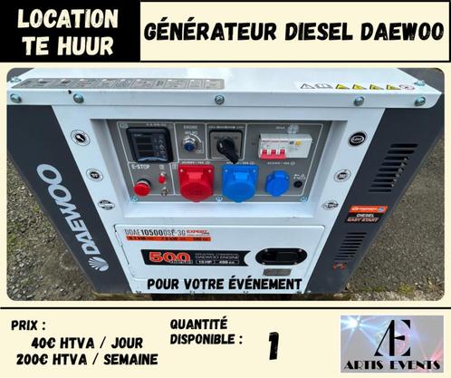 Location - Groupe électrogène Diesel DAEWOO, Hobby en Vrije tijd, Feestartikelen | Verhuur, Zo goed als nieuw, Ophalen