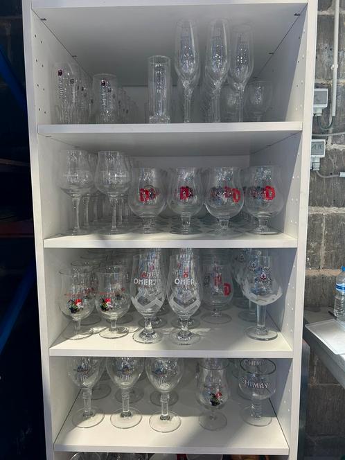 Verres à bière - Duvel, Omer, Leffe, Chouffe, Lindemans, Verzamelen, Glas en Drinkglazen, Zo goed als nieuw, Ophalen