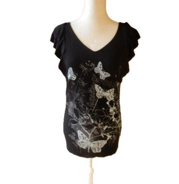 (24) -tee shirt femme t.38 noir - kiabi - beschikbaar voor biedingen