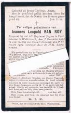 Segeant. Van Roy Jannes. ° Willebroeck 1903 † Doornik 1923, Enlèvement ou Envoi, Image pieuse