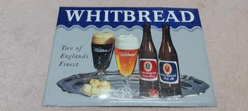 Bier reclame bord in metaal, Verzamelen, Ophalen of Verzenden
