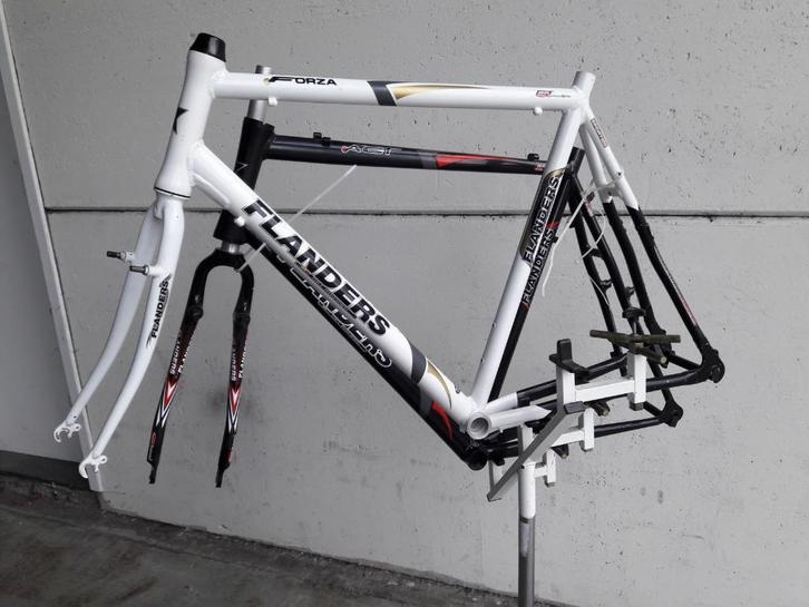 Witte Koers/Cyclocross gravel Frame 60 cm Flanders, Fietsen en Brommers, Fietsonderdelen, Gebruikt, Racefiets, Frame, Ophalen of Verzenden