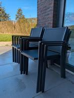 Bristol Tuinstoelen Aluminium Textileen Zwart (8 Stuks), Tuin en Terras, Ophalen, Gebruikt, Aluminium, Stapelbaar