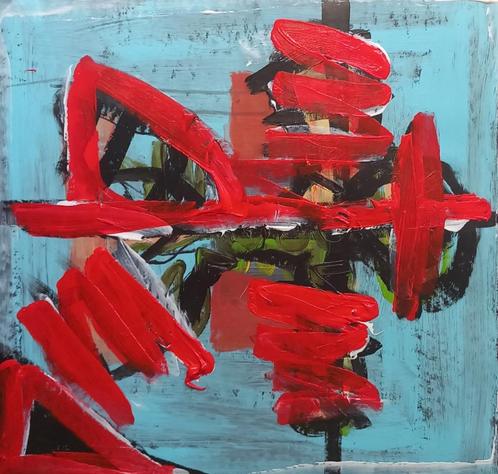 "D-wave Prometheus op weg om een selfie te maken", Antiek en Kunst, Kunst | Schilderijen | Modern, Ophalen