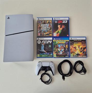 PlayStation 5 in perfecte staat + 1 controller + 5 games beschikbaar voor biedingen