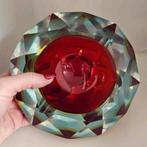 Murano geslepen rode asbak vorm, Antiek en Kunst, Ophalen of Verzenden