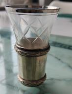 18 antieke glazen kristal,verzilverd, Verzamelen, Ophalen