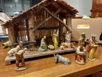 kerststal met volledig handgemaakte beeldjes, Diversen, Kerst, Ophalen, Zo goed als nieuw
