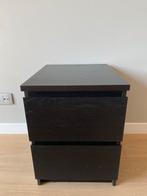 Ikea malm Commode 2 tiroirs, brun noir, 40x48X55 cm, Comme neuf, Moins de 45 cm, Enlèvement, 55 à 70 cm
