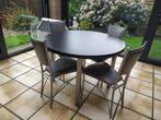 Tafel met 4 stoelen., Ophalen of Verzenden, Zo goed als nieuw