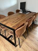 Tafel mangohout met 6 stoelen (Deba), Ophalen