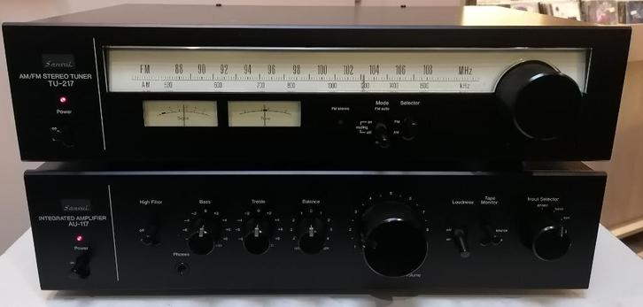 Sansui set versterker AU-117 + tuner TU-217, Audio, Tv en Foto, Stereoketens, Zo goed als nieuw, Tuner of Radio, Losse componenten