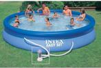 Nouvelle piscine gonflable Intex Easy Set avec pompe filtran, Jardin & Terrasse, Piscines, 300 cm ou plus, Piscine gonflable, Rond