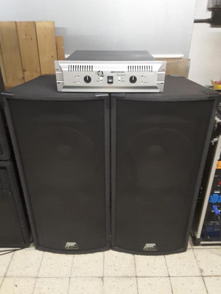 Prachtige en krachtige geluidsinstallatie met versterker, Audio, Tv en Foto, Luidsprekerboxen, Zo goed als nieuw, Ophalen of Verzenden