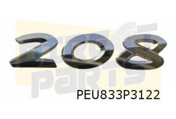 Peugeot 208 embleem tekst ''208'' R achter Origineel! 980645 beschikbaar voor biedingen