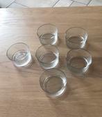 6 glazen kommetjes, Huis en Inrichting, Schaal, Rond, Ophalen of Verzenden, Glas