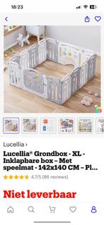 Lucellia Grondbox XL - inklapbare box 142x140cm, Kinderen en Baby's, Babyparken, Ophalen, Zo goed als nieuw