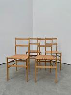 4 x Gio Ponti Super Leggera Cassina, Ophalen, Riet of Rotan, Gebruikt, Bruin