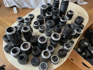 Lot objectifs argentique divers montures M42 Pentax Minolta beschikbaar voor biedingen