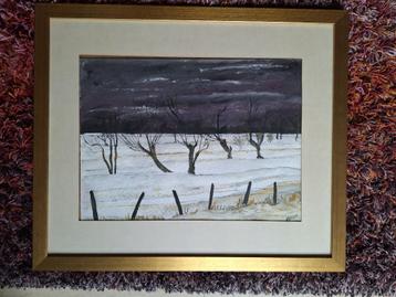 Schilderij Winterlandschap beschikbaar voor biedingen