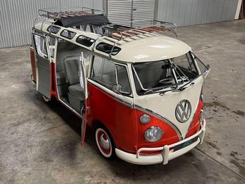 Volkswagen T1 Kombi Samba Ombouw 23 Window Safari Windows, Auto's, Monovolume, Overige kleuren, Bedrijf, Handgeschakeld
