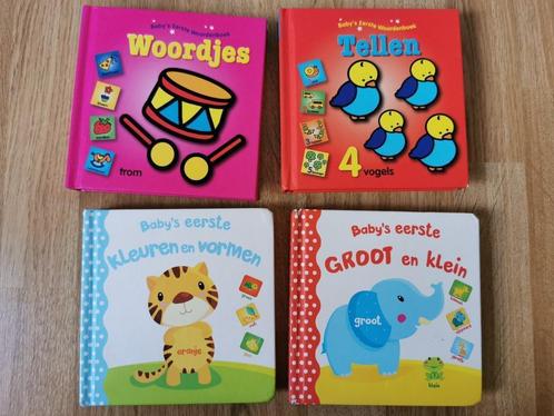 4 stuks baby's eerste boekjes woorden tellen kleuren vormen, Boeken, Kinderboeken | Baby's en Peuters, Gelezen, 6 tot 12 maanden