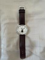 Lebeau Courally Phase de lune, Handtassen en Accessoires, Overige merken, Leer, Staal, Polshorloge