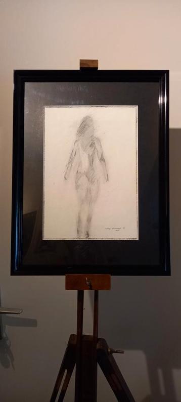 "Daar gaat ze" originele potloodtekening  beschikbaar voor biedingen