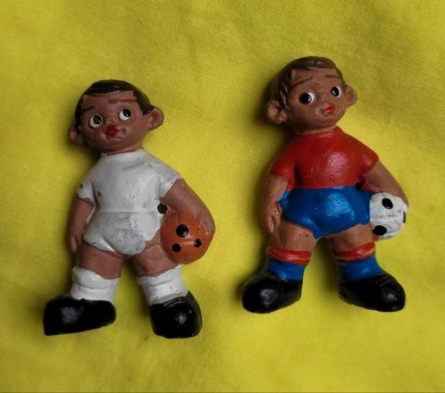 2 toffe beeldjes miniatuurtjes voetballertjes, Verzamelen, Poppetjes en Figuurtjes, Zo goed als nieuw, Ophalen of Verzenden
