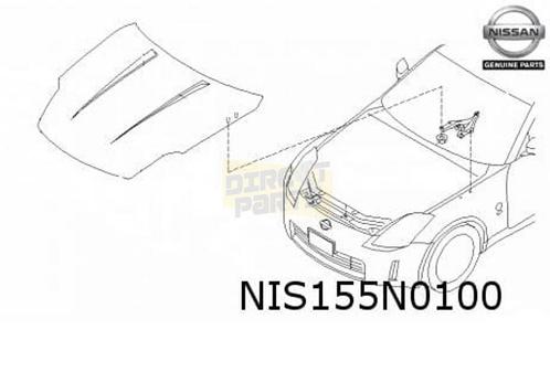 Nissan 350Z (-1/07) motorkap (te spuiten) Origineel! F5100 C, Autos : Pièces & Accessoires, Carrosserie & Tôlerie, Capot moteur