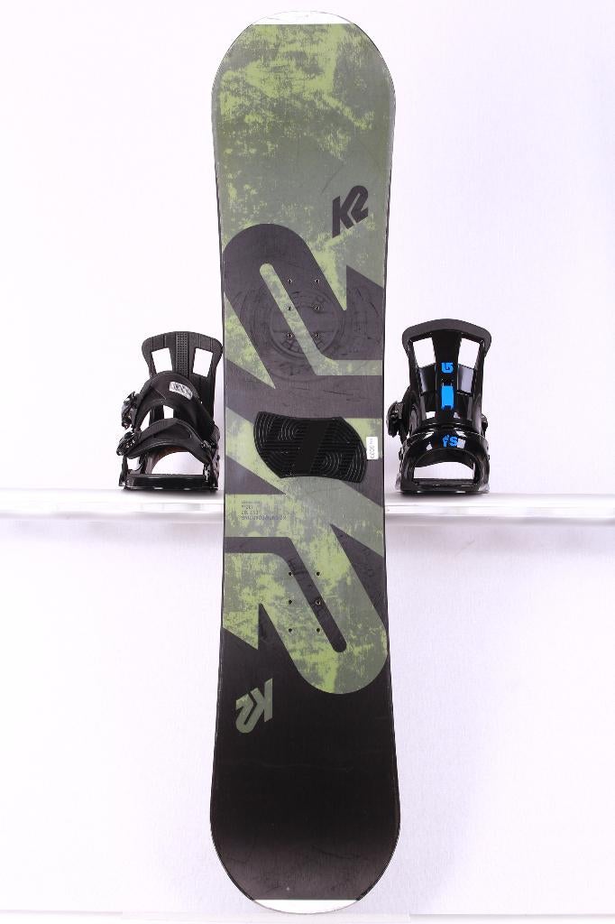 130 snowboard K2 EST. 87, black/green, p-tex topsheet, Sport en Fitness, Ophalen of Verzenden, Gebruikt, Bindingen