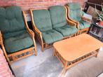 bamboe 2+1+1 en tafel, Tuin en Terras, Ophalen, Gebruikt