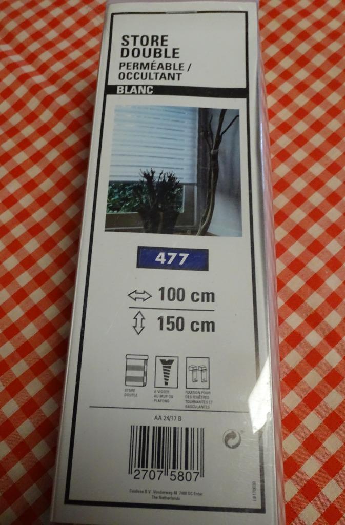 a vendre deux store, Huis en Inrichting, Stoffering | Gordijnen en Lamellen, Nieuw, 100 tot 150 cm, 50 tot 100 cm, Wit, Ophalen