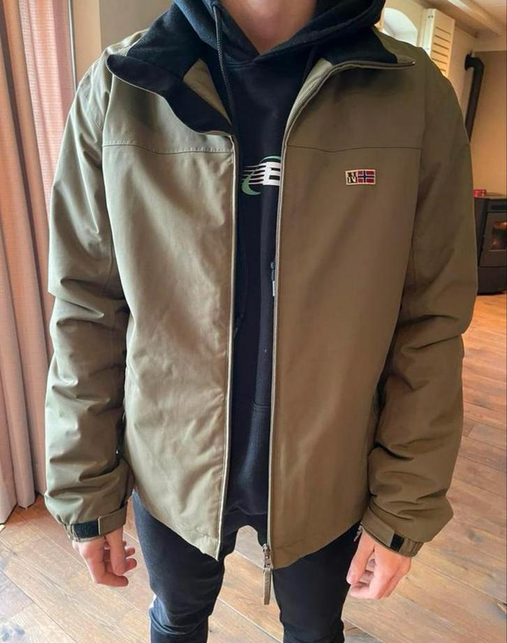 Nieuwe groene Napapijri herenjas maat XL, Kleding | Heren, Jassen | Zomer, Nieuw, Maat 56/58 (XL), Groen, Ophalen of Verzenden